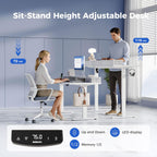 Electric Adjustable Height Desk with 2 Drawers 120