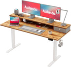 Electric Adjustable Height Desk with 2 Drawers 120