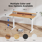 Electric Adjustable Height Desk with 2 Drawers 120
