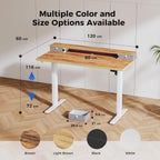 Electric Adjustable Height Desk with 2 Drawers 120