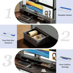 Electric Adjustable Height Desk with 2 Drawers 120
