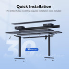 Electric Adjustable Height Desk with 2 Drawers 120