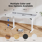 Electric Adjustable Height Desk with 2 Drawers 120