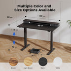 Electric Adjustable Height Desk with 2 Drawers 120