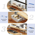 Electric Adjustable Height Desk with 2 Drawers 120