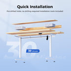 Electric Adjustable Height Desk with 2 Drawers 120