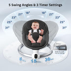 Electric Baby Bouncer Chair App Remote Control Swing
