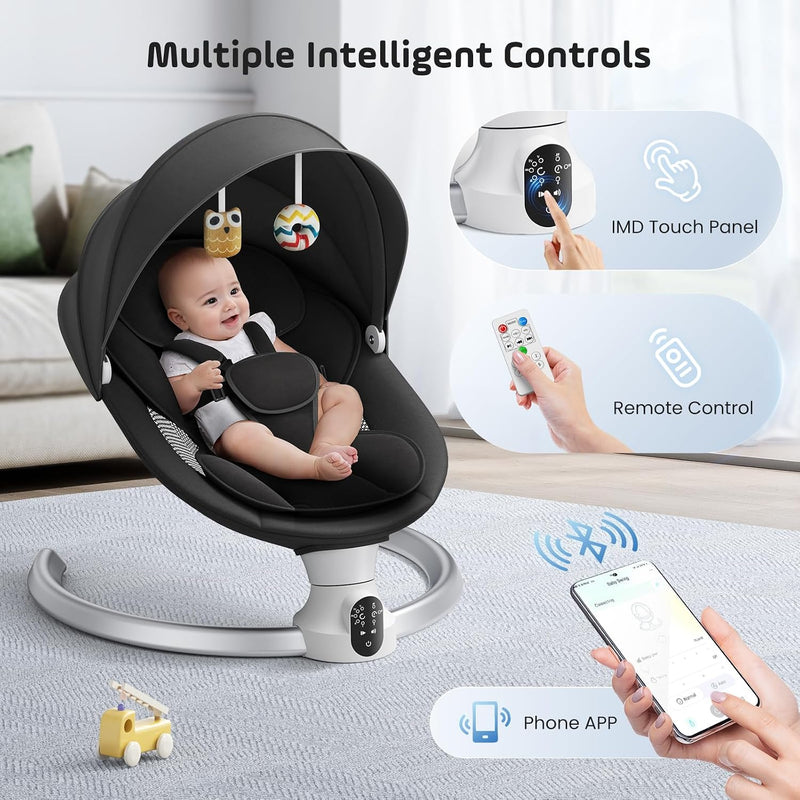 Electric Baby Bouncer Chair App Remote Control Swing