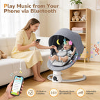 Electric Baby Swing Adjustable Backrest Infant