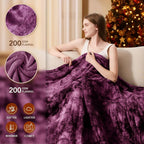 Electric Blanket Corded Heated Throw 8hr Timer Overheat
