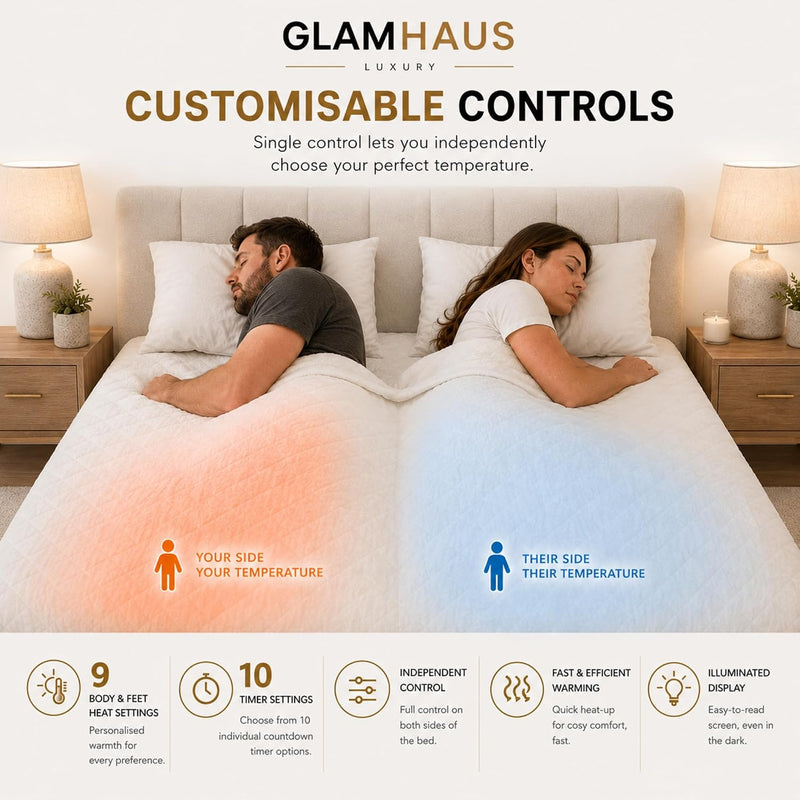 Electric Blanket Fitted Mattress Bed Cover
