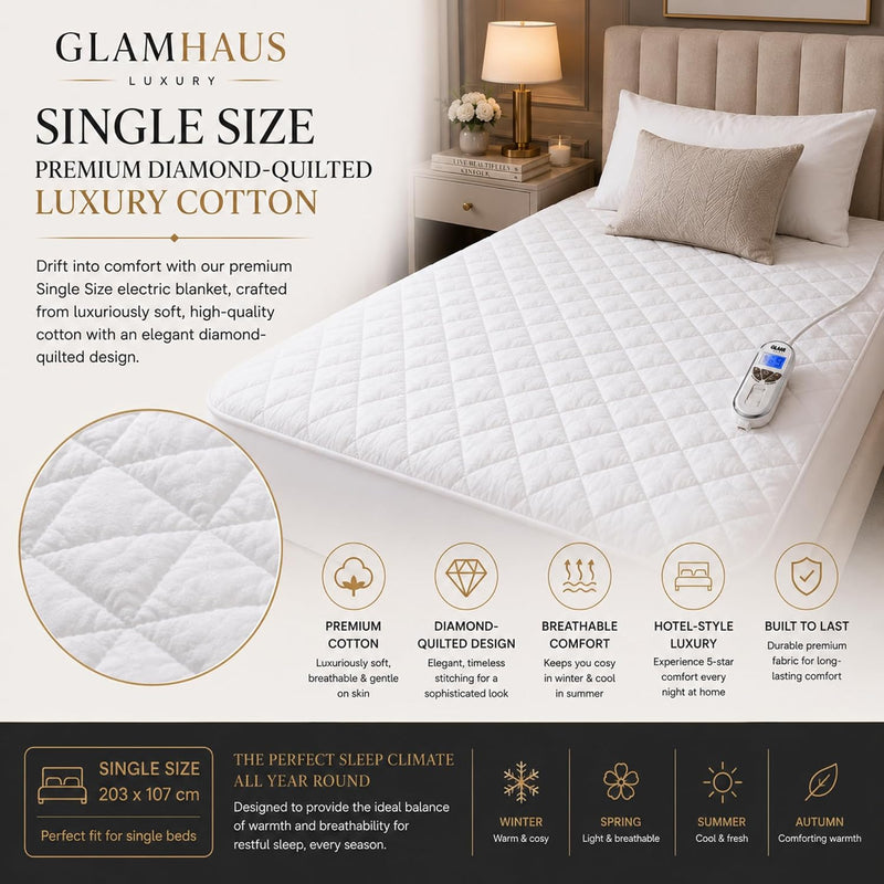 Electric Blanket Fitted Mattress Bed Cover