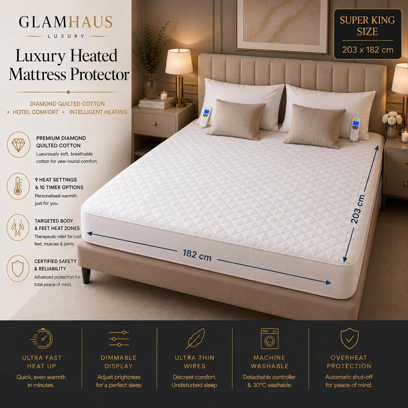 Electric Blanket Fitted Mattress Bed Cover