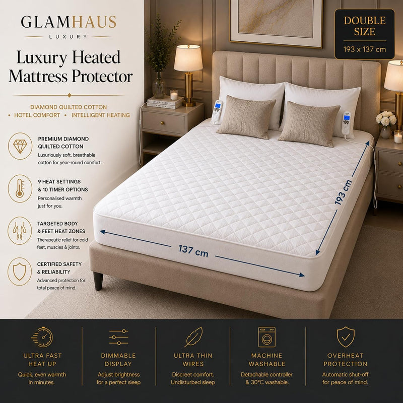 Electric Blanket Fitted Mattress Bed Cover