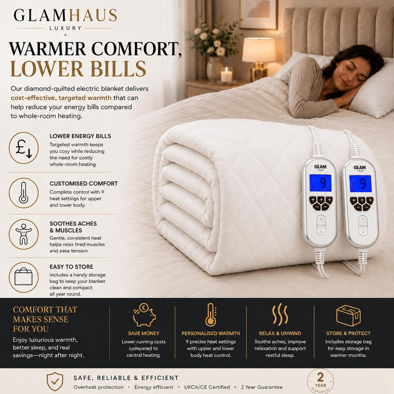 Electric Blanket Fitted Mattress Bed Cover