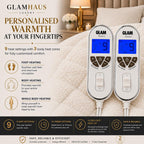 Electric Blanket Luxurious Diamond-Quilted Sherpa Fleece 9 Heat
