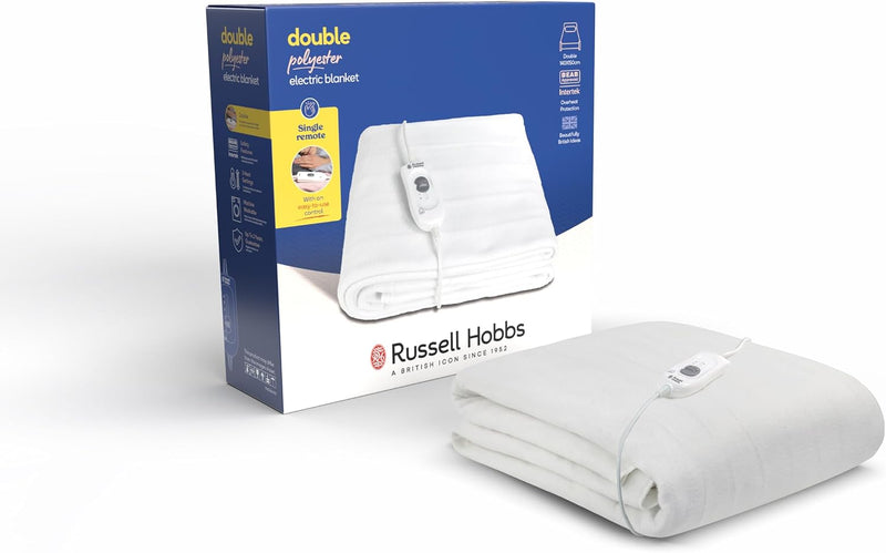 Electric Blanket Sherpa Fleece Heated Double Fitted Underblanket