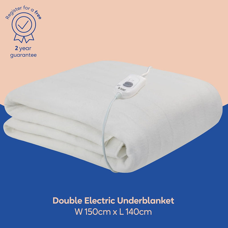 Electric Blanket Sherpa Fleece Heated Double Fitted Underblanket