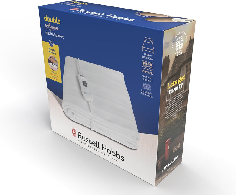 Electric Blanket Sherpa Fleece Heated Double Fitted Underblanket