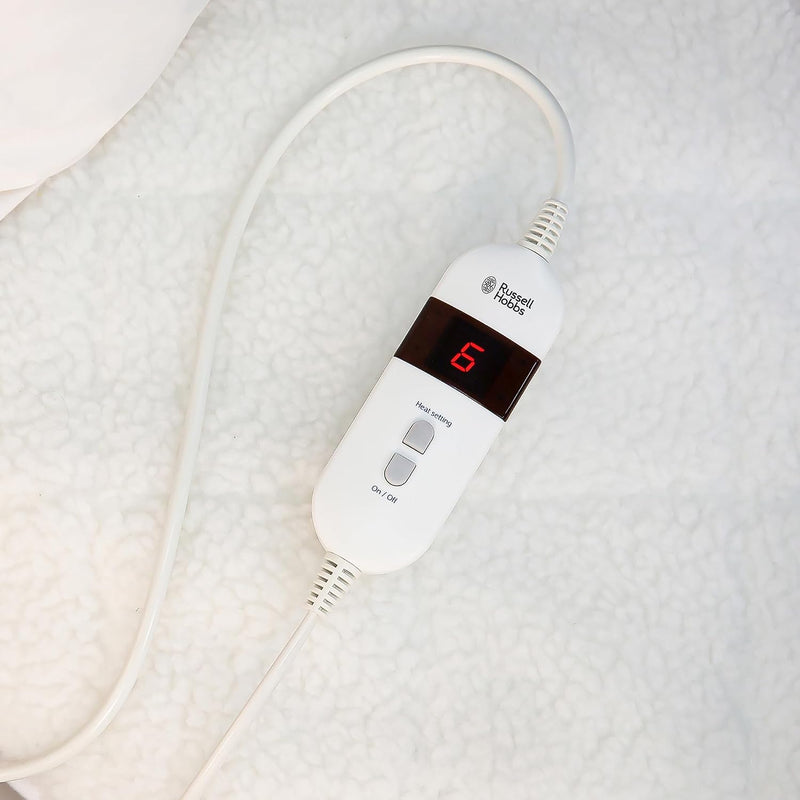 Electric Blanket Sherpa Fleece Heated Double Fitted Underblanket