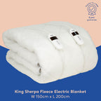 Electric Blanket Sherpa Fleece Heated Double Fitted Underblanket