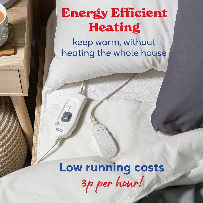 Electric Blanket Sherpa Fleece Heated Double Fitted Underblanket
