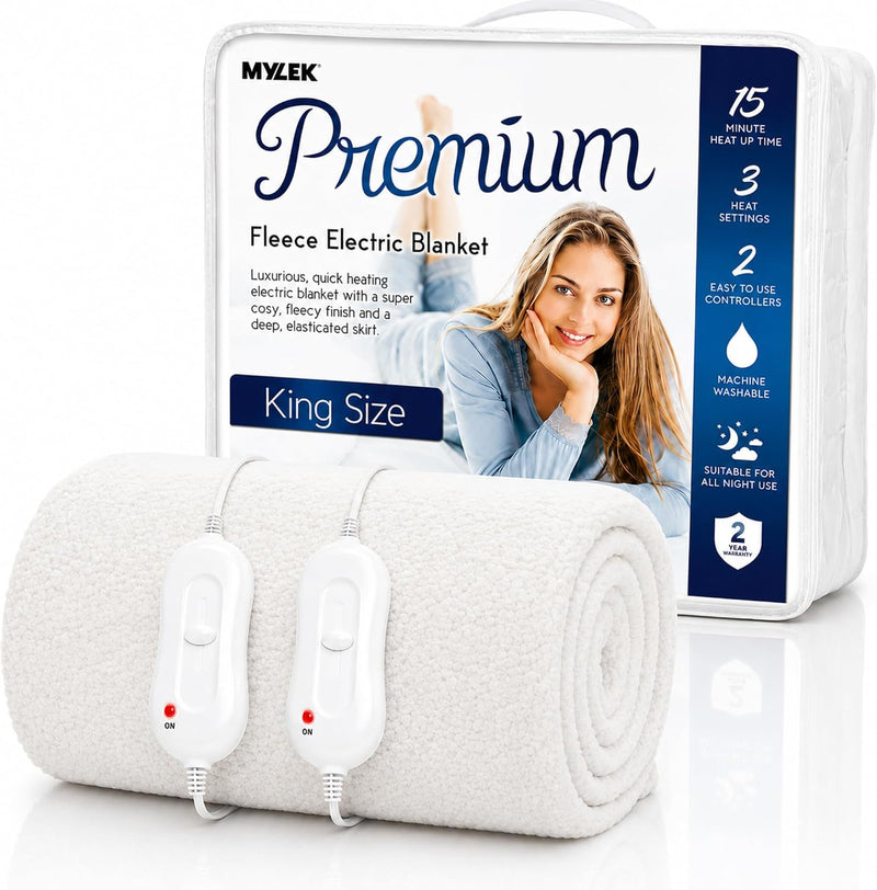 Electric Blanket Superking Size Fleece X Dual