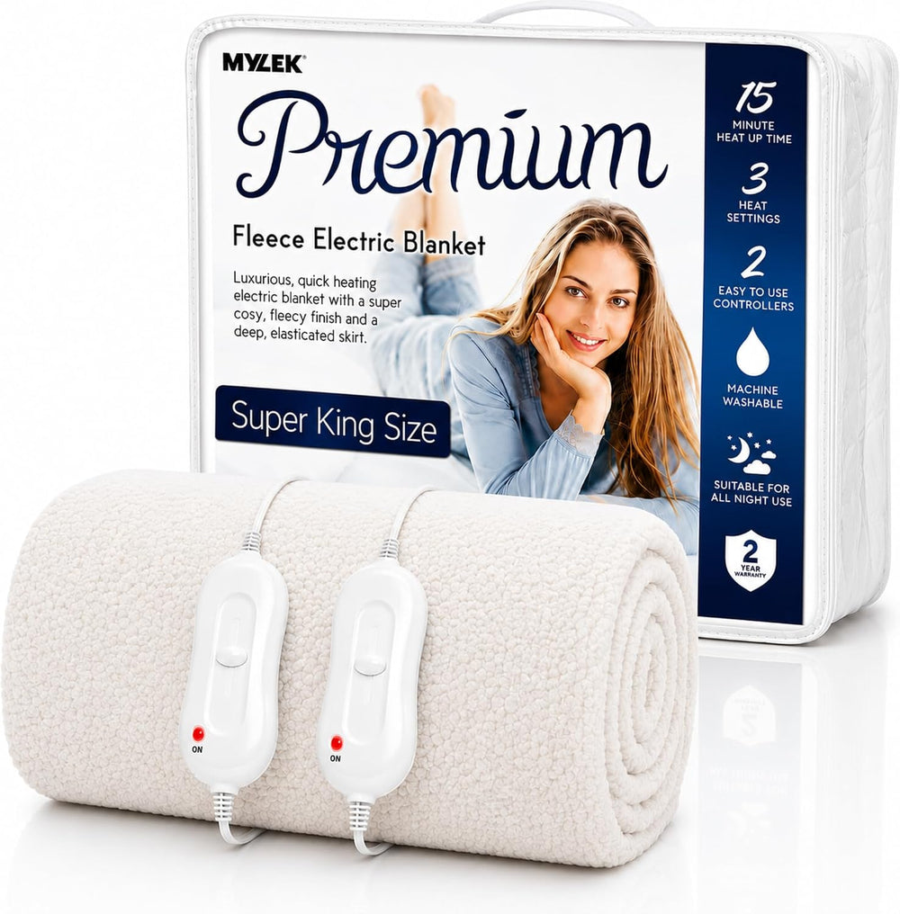 Electric Blanket Superking Size Fleece X Dual