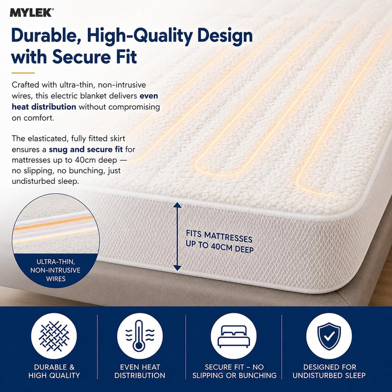 Electric Blanket Superking Size Fleece X Dual