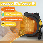Electric Fan Heater 5000W Ceramic with Overheat Protection