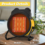 Electric Fan Heater 5000W Ceramic with Overheat Protection