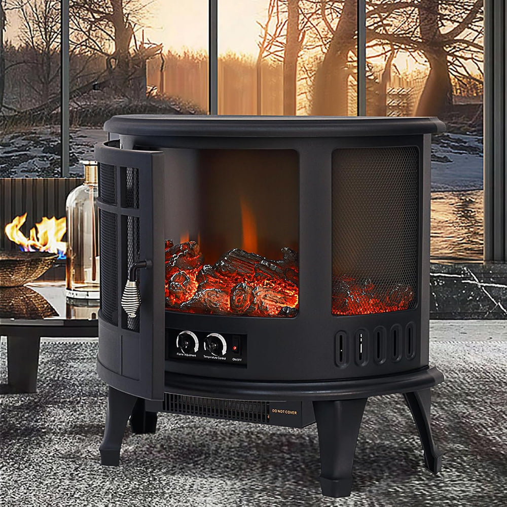 Electric Fire Stove Heater with Realistic LED Log