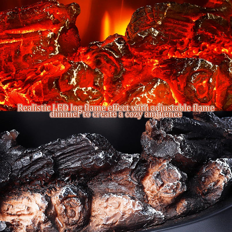 Electric Fire Stove Heater with Realistic LED Log