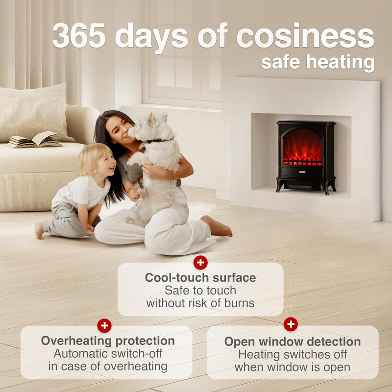 Electric Fireplace Leni Electrical Stove with Heater 3d