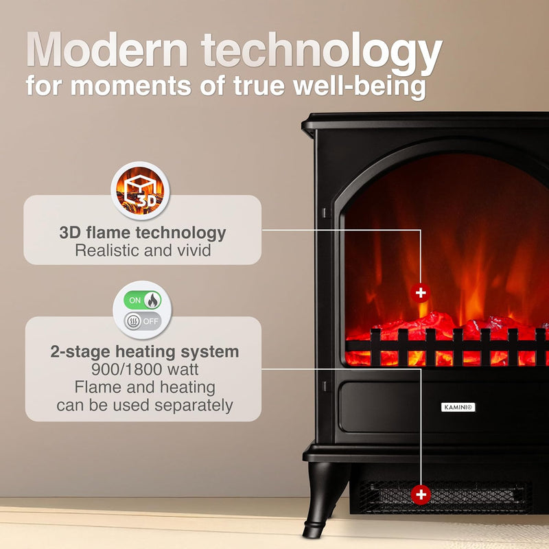 Electric Fireplace Leni Electrical Stove with Heater 3d