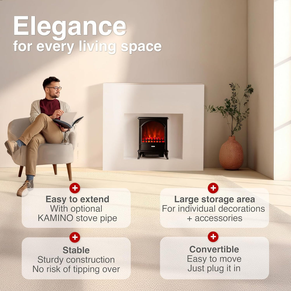 Electric Fireplace Leni Electrical Stove with Heater 3d