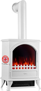 Electric Fireplace Leni with Pipe Electrical Stove Heater
