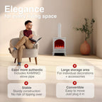Electric Fireplace Leni with Pipe Electrical Stove Heater