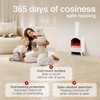 Electric Fireplace Leni with Pipe Electrical Stove Heater