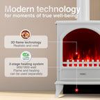 Electric Fireplace Leni with Pipe Electrical Stove Heater