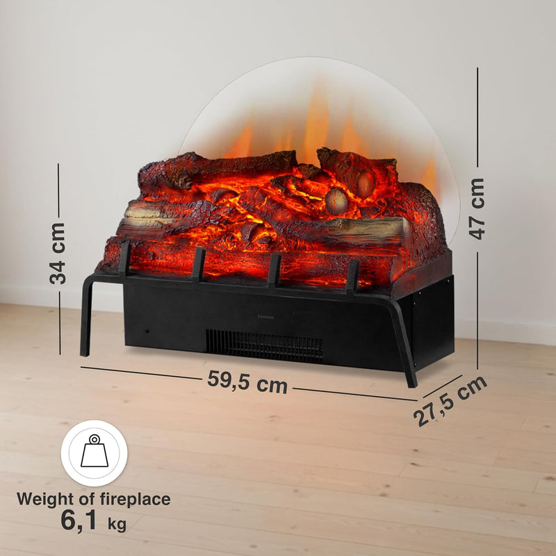 Electric Fireplace Noah Portabel Basket Fire with Heater