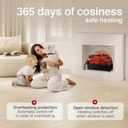 Electric Fireplace Noah Portabel Basket Fire with Heater