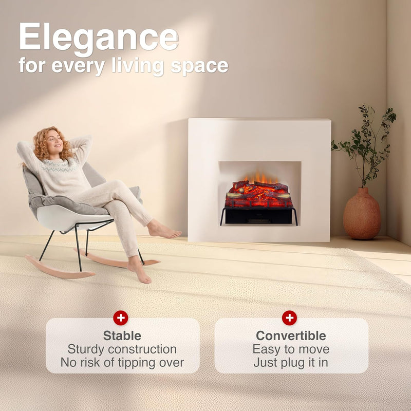 Electric Fireplace Noah Portabel Basket Fire with Heater