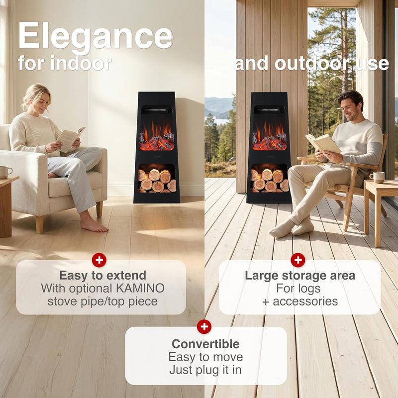 Electric Garden Fireplace Kai Electrical Freestanding Patio