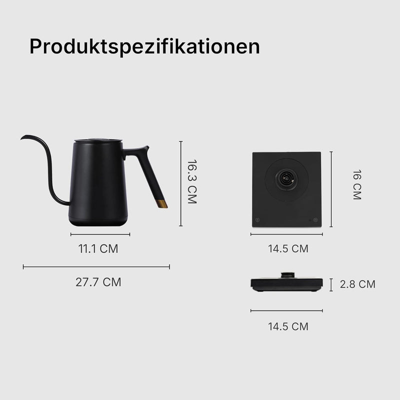 Electric Gooseneck Kettle 600ML Variable Temperature Control