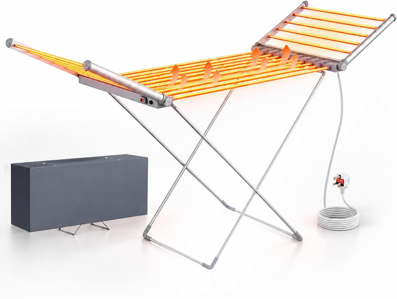 Electric Heated Clothes Airer Foldable Drying Rack