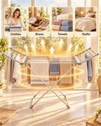 Electric Heated Clothes Airer Foldable Drying Rack