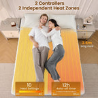 Electric Heated Mattress Pad Soft 200GSM Sherpa Dual