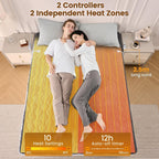 Electric Heated Mattress Pad Soft 200GSM Sherpa Dual