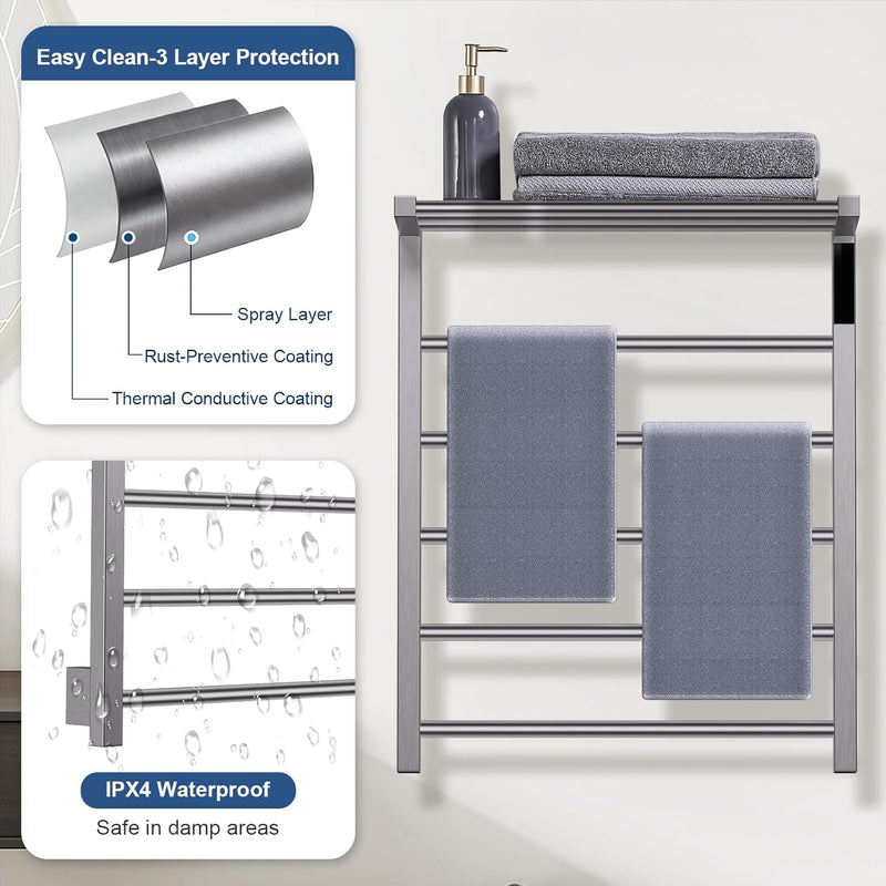 Electric Heated Towel Rail for Bathroom Hot Warmer